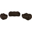 Bowery Hill Contemporary Soft Brown Teddy Durable Fabric Sofa
