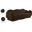 Bowery Hill Contemporary Soft Brown Teddy Durable Fabric Sofa