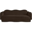 Bowery Hill Contemporary Soft Brown Teddy Durable Fabric Sofa