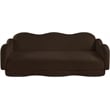 Bowery Hill Contemporary Soft Brown Teddy Durable Fabric Sofa