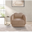 Bowery Hill Contemporary Soft Beige Teddy Durable Fabric Chair
