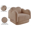 Bowery Hill Contemporary Soft Beige Teddy Durable Fabric Chair