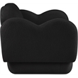 Bowery Hill Contemporary Soft Black Teddy Durable Fabric Chair