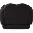 Bowery Hill Contemporary Soft Black Teddy Durable Fabric Chair