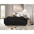 Bowery Hill Contemporary Soft Black Teddy Durable Fabric Sofa
