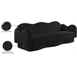 Bowery Hill Contemporary Soft Black Teddy Durable Fabric Sofa