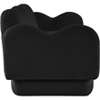 Bowery Hill Contemporary Soft Black Teddy Durable Fabric Sofa