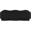 Bowery Hill Contemporary Soft Black Teddy Durable Fabric Sofa
