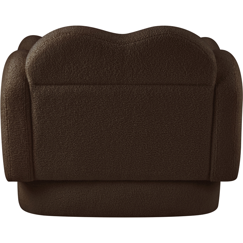 Bowery Hill Contemporary Soft Brown Teddy Durable Fabric Chair