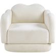 Bowery Hill Contemporary Soft Cream Teddy Durable Fabric Chair