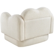 Bowery Hill Contemporary Soft Cream Teddy Durable Fabric Chair