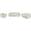 Bowery Hill Contemporary Soft Cream Teddy Durable Fabric Chair