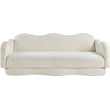 Bowery Hill Contemporary Soft Cream Teddy Durable Fabric Sofa