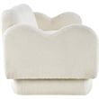 Bowery Hill Contemporary Soft Cream Teddy Durable Fabric Sofa