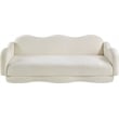 Bowery Hill Contemporary Soft Cream Teddy Durable Fabric Sofa
