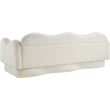 Bowery Hill Contemporary Soft Cream Teddy Durable Fabric Sofa