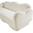 Bowery Hill Contemporary Soft Cream Teddy Durable Fabric Sofa