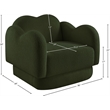 Bowery Hill Contemporary Soft Green Teddy Durable Fabric Chair