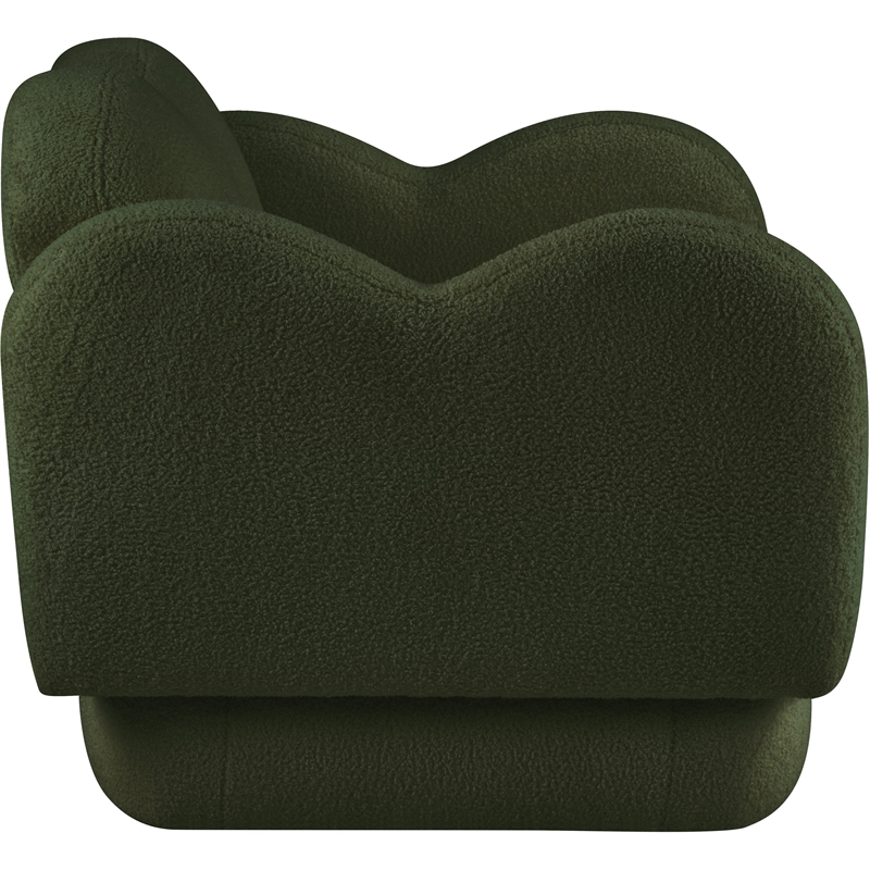 Bowery Hill Contemporary Soft Green Teddy Durable Fabric Chair