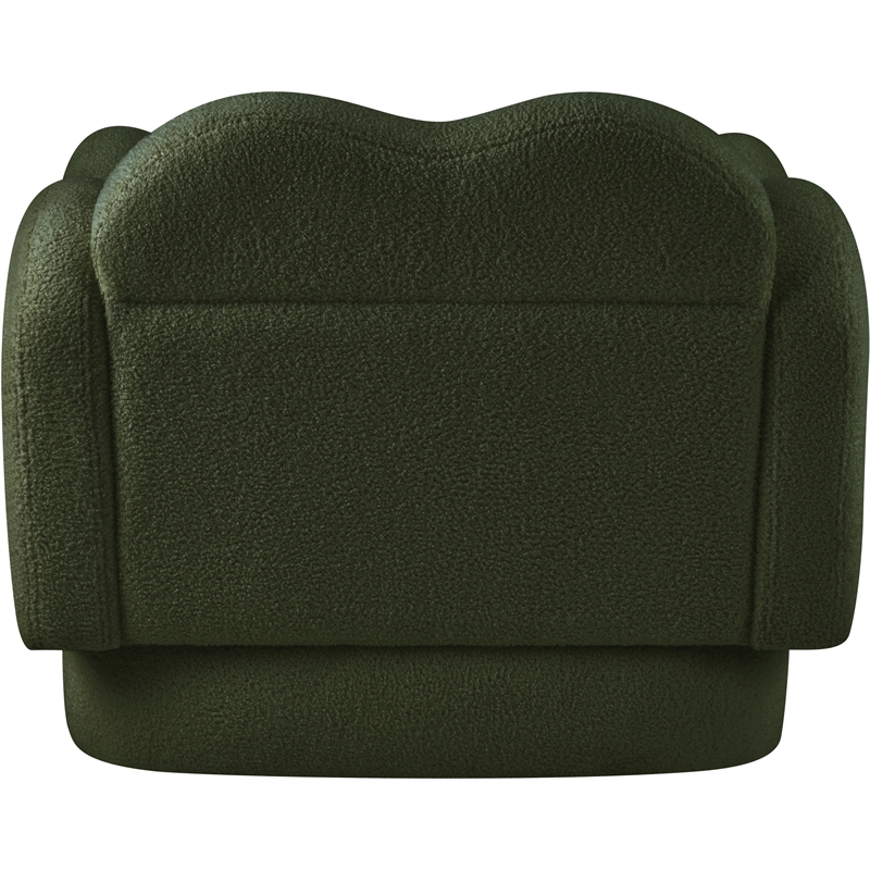 Bowery Hill Contemporary Soft Green Teddy Durable Fabric Chair