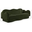 Bowery Hill Contemporary Soft Green Teddy Durable Fabric Sofa