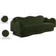 Bowery Hill Contemporary Soft Green Teddy Durable Fabric Sofa