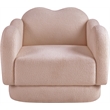 Bowery Hill Contemporary Soft Pink Teddy Durable Fabric Chair