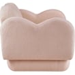 Bowery Hill Contemporary Soft Pink Teddy Durable Fabric Chair