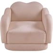 Bowery Hill Contemporary Soft Pink Teddy Durable Fabric Chair