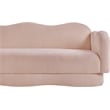 Bowery Hill Contemporary Soft Pink Teddy Durable Fabric Sofa
