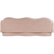 Bowery Hill Contemporary Soft Pink Teddy Durable Fabric Sofa
