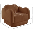 Bowery Hill Contemporary Soft Saddle Teddy Durable Fabric Chair