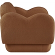 Bowery Hill Contemporary Soft Saddle Teddy Durable Fabric Chair