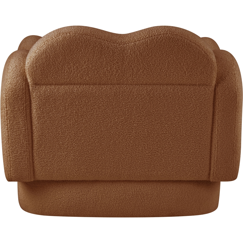 Bowery Hill Contemporary Soft Saddle Teddy Durable Fabric Chair