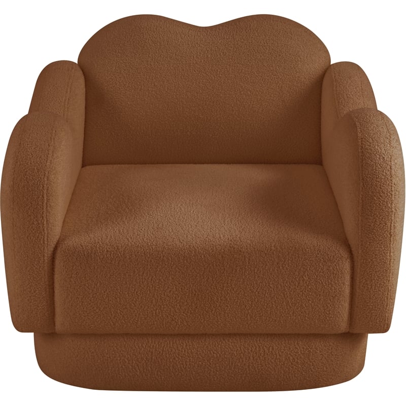 Bowery Hill Contemporary Soft Saddle Teddy Durable Fabric Chair