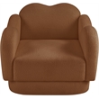 Bowery Hill Contemporary Soft Saddle Teddy Durable Fabric Chair