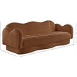 Bowery Hill Contemporary Soft Saddle Teddy Durable Fabric Sofa