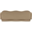 Bowery Hill Contemporary Solid Wood Frame Camel Durable Velvet Sofa