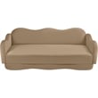 Bowery Hill Contemporary Solid Wood Frame Camel Durable Velvet Sofa