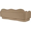 Bowery Hill Contemporary Solid Wood Frame Camel Durable Velvet Sofa