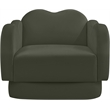 Bowery Hill Contemporary Solid Wood Frame Green Durable Velvet Chair
