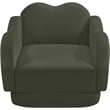 Bowery Hill Contemporary Solid Wood Frame Green Durable Velvet Chair