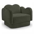 Bowery Hill Contemporary Solid Wood Frame Green Durable Velvet Chair