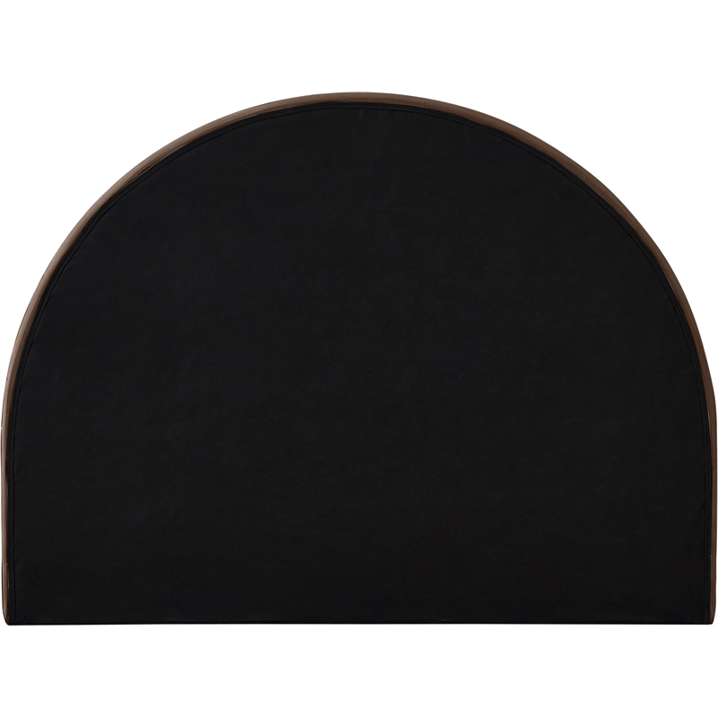 Bowery Hill Contemporary Brown Durable Velvet Full Bed with Ball Shaped Legs