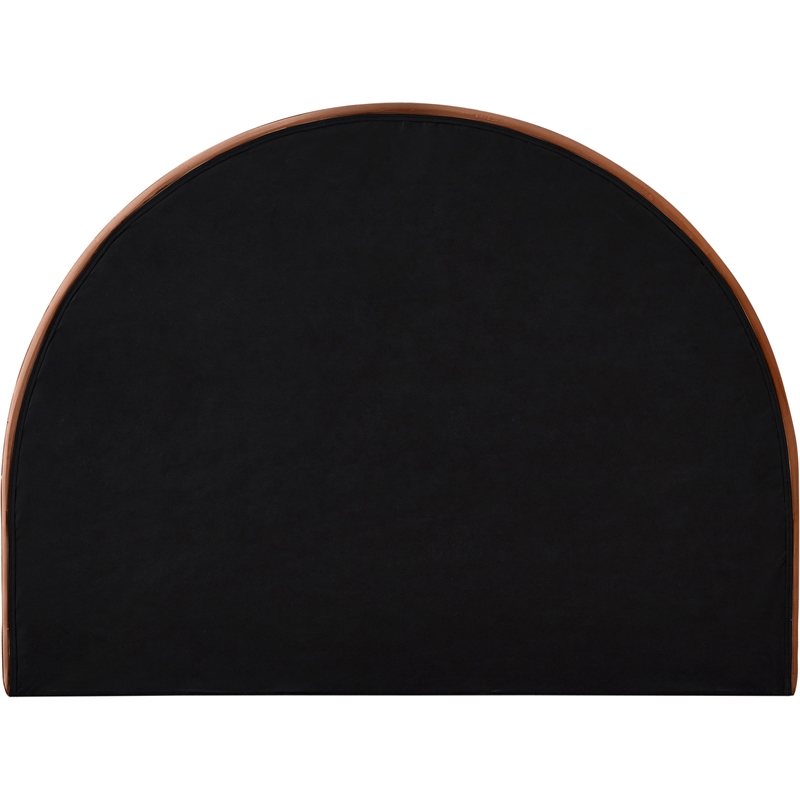 Bowery Hill Contemporary Cognac Durable Velvet Full Bed with Ball Shaped Legs