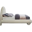 Bowery Hill Contemporary Cream Durable Velvet Full Bed with Ball Shaped Legs
