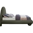 Bowery Hill Contemporary Green Durable Velvet Full Bed with Ball Shaped Legs