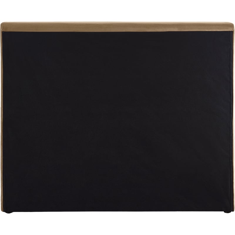 Bowery Hill Contemporary Beige Velvet Twin Fully Slatted Bed