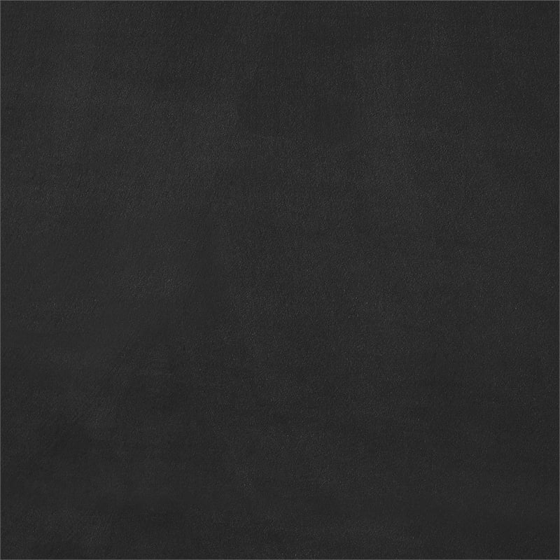 Bowery Hill Contemporary Black Velvet Twin Fully Slatted Bed