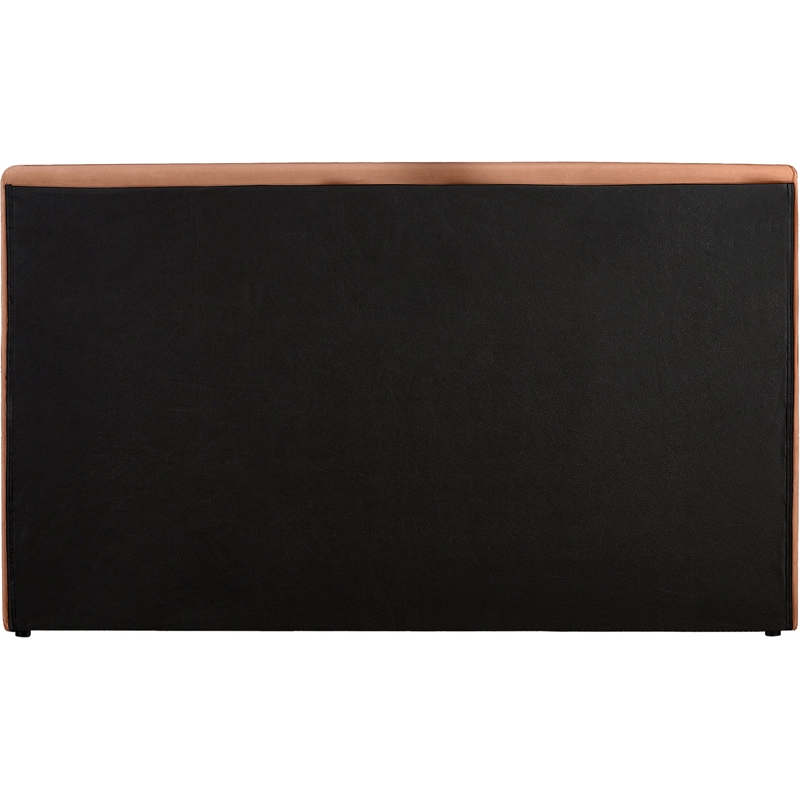Bowery Hill Contemporary Cognac Velvet Full Fully Slatted Bed